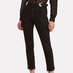 GRLFRND $268 Zoey Buckle Belt Jeans Size 24